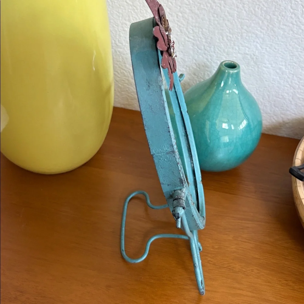 Turquoise Metal Wall Mirror Frame - Decorative Home Wall Decor